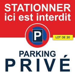 Autocollants de stationnement interdit car parking privé