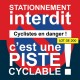 Stickers stationnement interdit sur piste cyclable