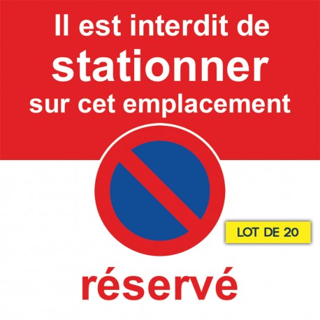 Autocollants Stationnement réservé