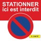 Autocollant interdiction de stationner ici