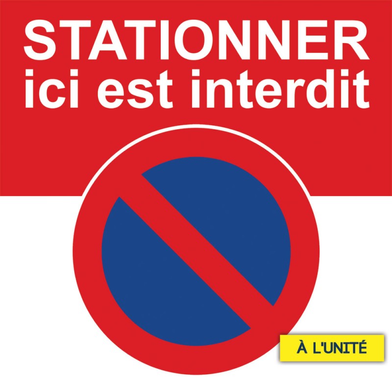 Autocollant interdiction de stationner 2