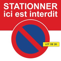 Autocollants "Interdiction de stationner ici"