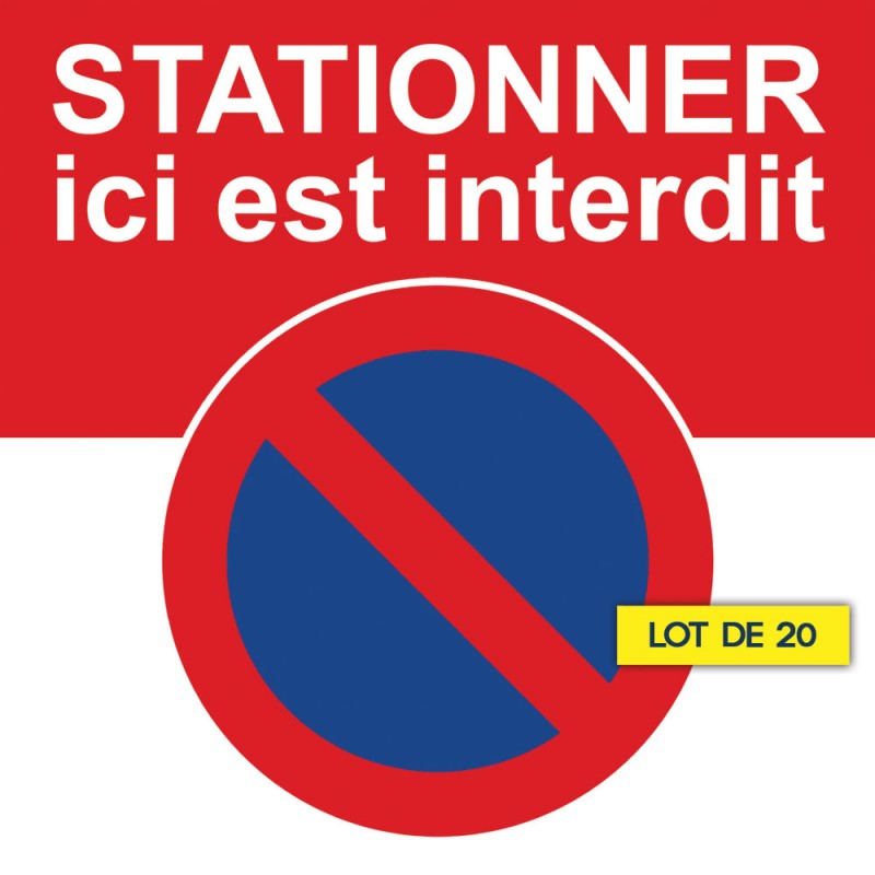 Autocollant interdiction de stationner pour véhicules mal garés