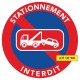 Autocollant mise en fourrière car stationnement interdit