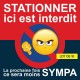 Autocollant interdiction de stationner