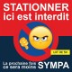 Autocollant interdiction de stationner