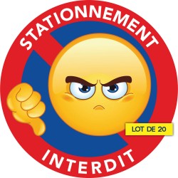 stickers stationnement interdit emoji