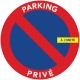 Le stationnement est interdit sur parking privé