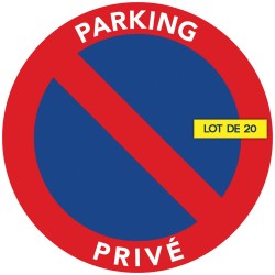 Parking Privé. Autocollants de stationnement interdit