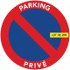 Le stationnement est interdit sur parking privé