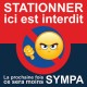 Autocollant interdiction de stationner