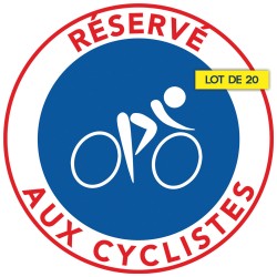 Piste cyclable réservée aux cyclistes.