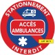 Stationnement interdit sur les accès et voies réservées ambulances