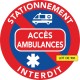 Stationnement interdit sur les accès et voies réservées ambulances