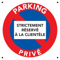Parking privé. Réservé à notre clientèle.
