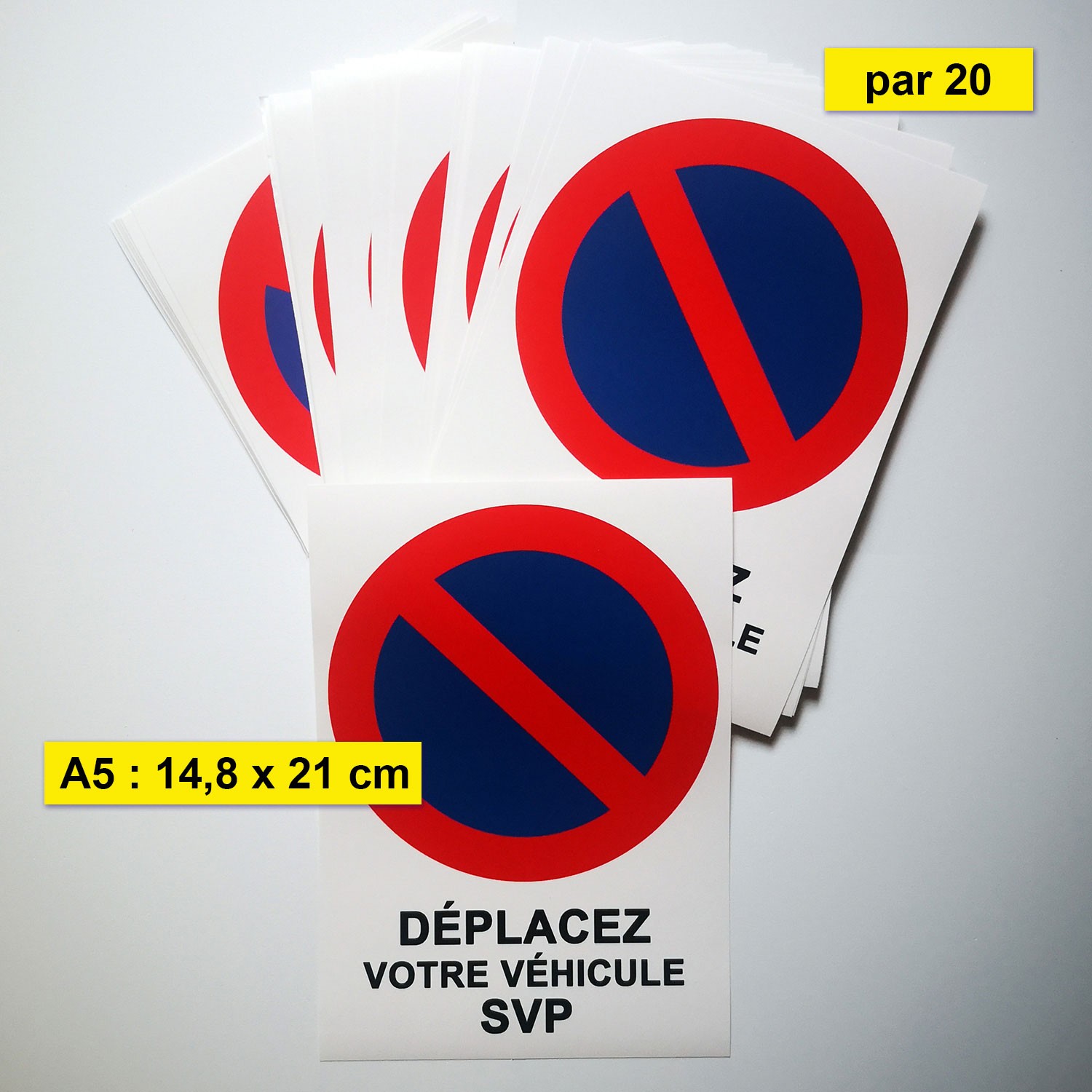 30 étiquettes STATIONNEMENT GENANT pour véhicule mal garé - Format 50 x 100  mm - Stickers autocollant : : Auto et Moto