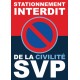 Autocollants dissuasifs stationnement. De la civilité SVP