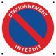 Panneau de stationnement interdit