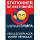 Autocollant interdiction de stationner