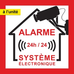 Autocollant Alarme. Pour dissuader les cambrioleurs