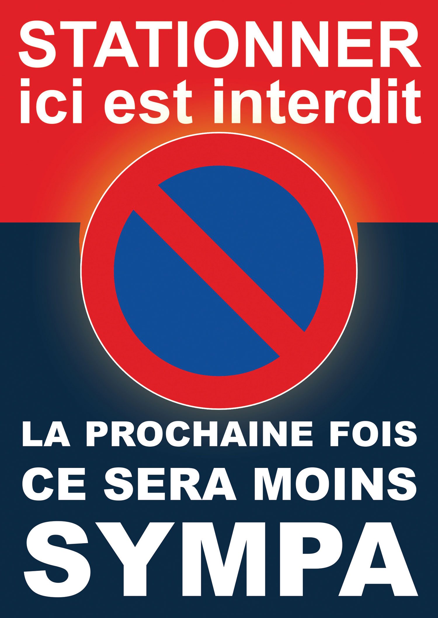 Autocollant interdit de stationner à personnaliser. Sticker dissuasif