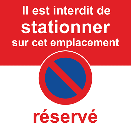 autocollant stationnement réservé