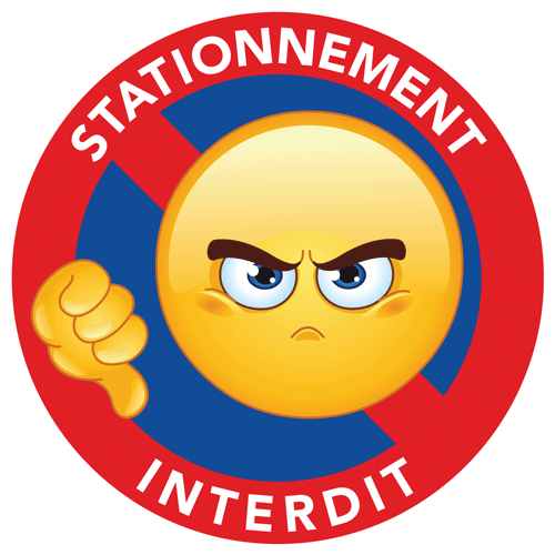 sticker contre les stationnements abusifs ou interdits