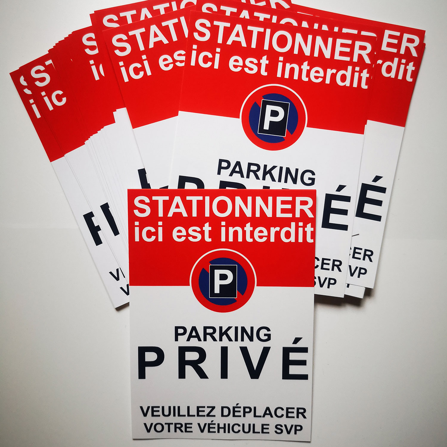 Autocollants stationnement interdit - Parking privé