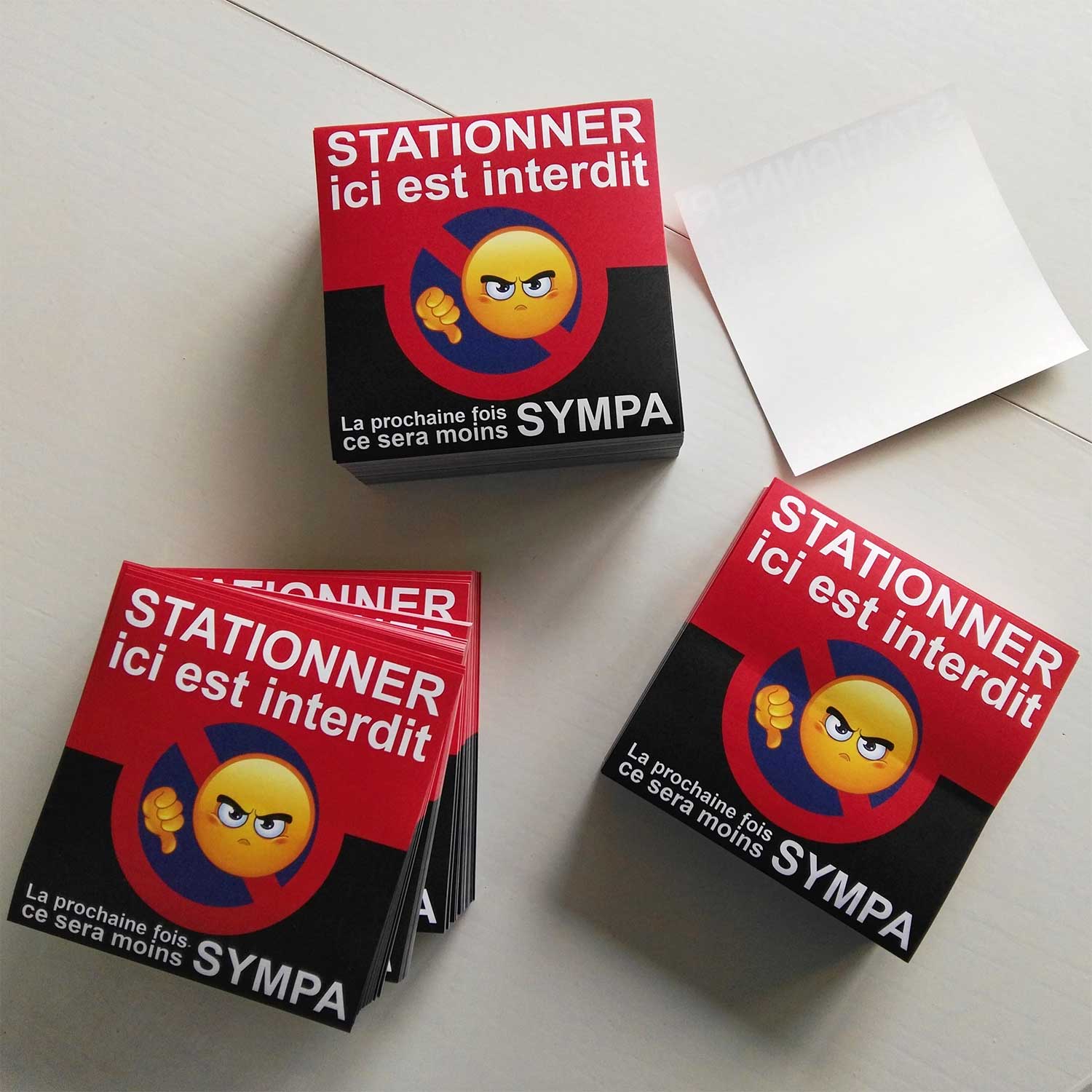 Grands stickers de stationnement Interdit pour voitures mal garées