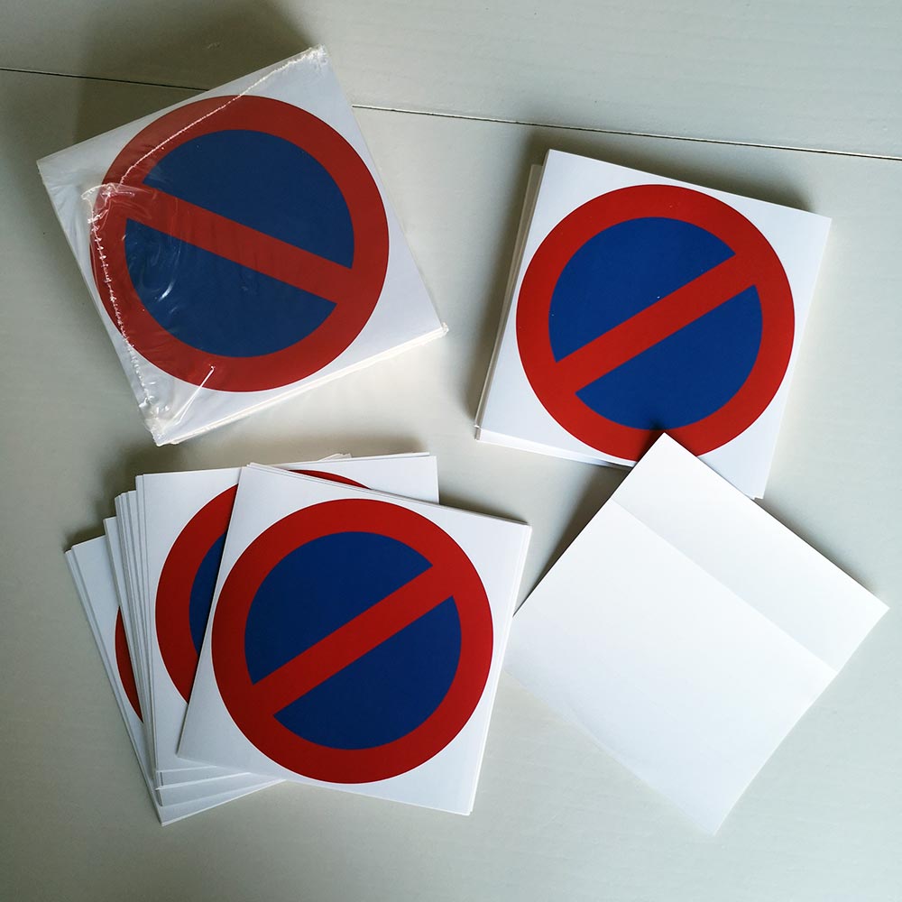 Stickers de stationnement interdit difficiles à enlever. 15 x 15 cm