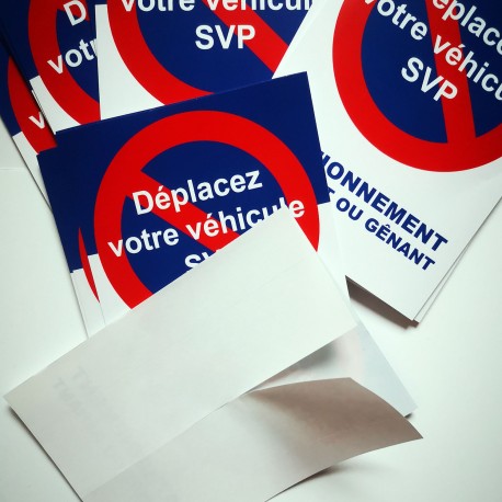 Autocollant « Déplacez votre véhicule SVP », stationnement abusif, vue 11