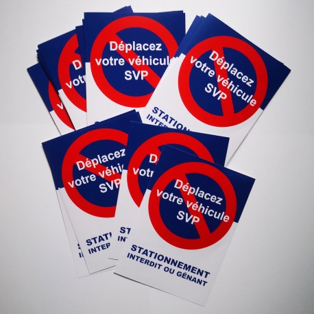 Autocollant « Déplacez votre véhicule SVP », stationnement abusif, vue 13