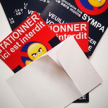 Autocollant « Stationner ici est interdit. La prochaine fois, ce sera moins sympa », vue 3