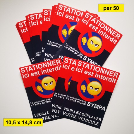 Autocollant « Stationner ici est interdit. La prochaine fois, ce sera moins sympa », vue 10