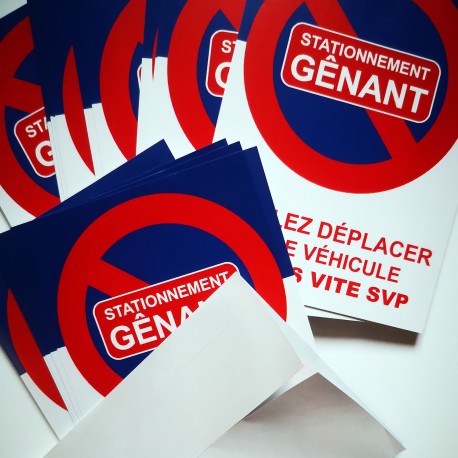 Autocollant « Stationnement gênant », vue 13