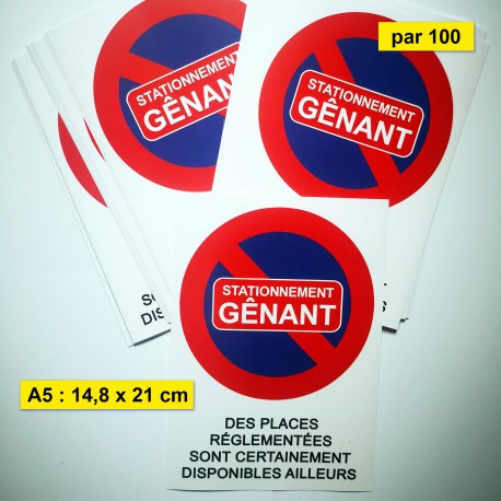 Autocollant « Stationnement gênant », grand format A5, vue 4