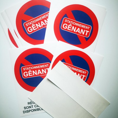 Autocollant « Stationnement gênant », grand format A5, vue 5