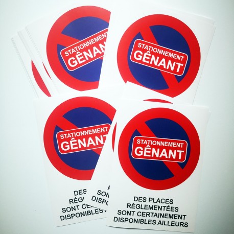 Autocollant « Stationnement gênant », grand format A5, vue 6