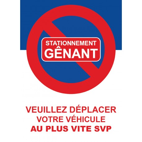 Autocollant « Stationnement gênant », vue 2