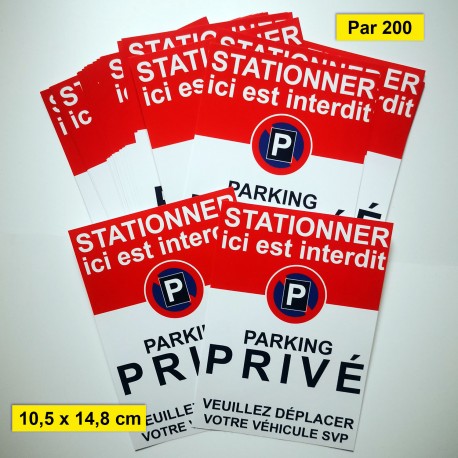 Autocollant parking privé « Stationner ici est interdit », vue 12