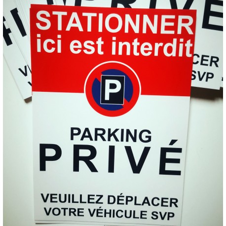 Autocollant parking privé « Stationner ici est interdit », vue 4