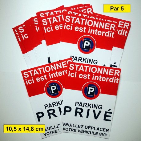 Autocollant parking privé « Stationner ici est interdit », vue 8