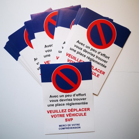 Autocollant stationnement interdit grand format A5, vue 4