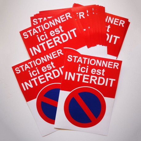 Autocollant « Stationner ici est interdit », bandeau rouge, vue 5