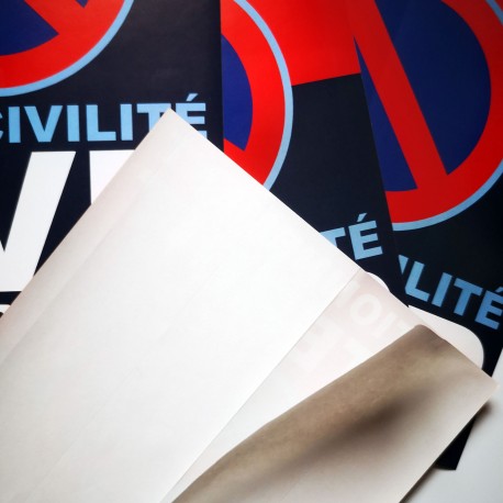 Autocollant « Stationnement interdit. De la civilité SVP », A5, vue 3