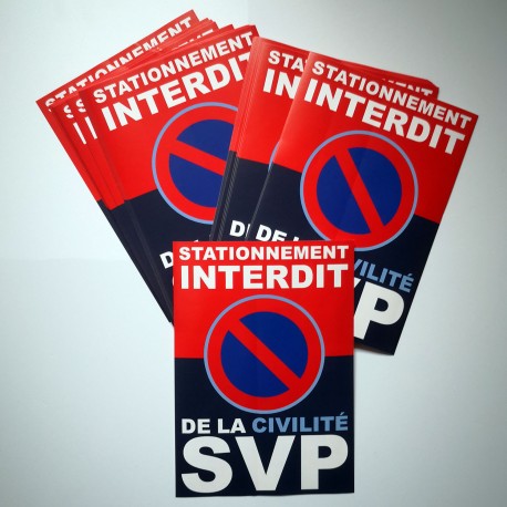 Autocollant « Stationnement interdit. De la civilité SVP », A5, vue 4