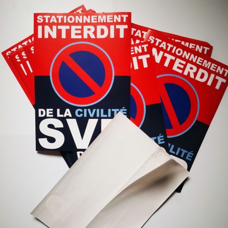 Autocollant « Stationnement interdit. De la civilité SVP », A5, vue 8