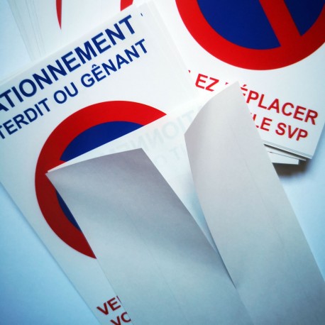 Autocollant « Stationnement interdit ou gênant. Veuillez déplacer votre véhicule SVP », vue 4