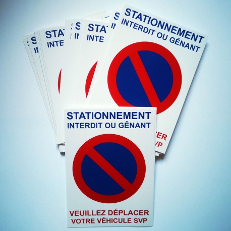 Autocollant « Stationnement interdit ou gênant. Veuillez déplacer votre véhicule SVP », vue 5