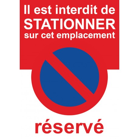 Autocollant stationnement réservé « Il est interdit de stationner », vue 3